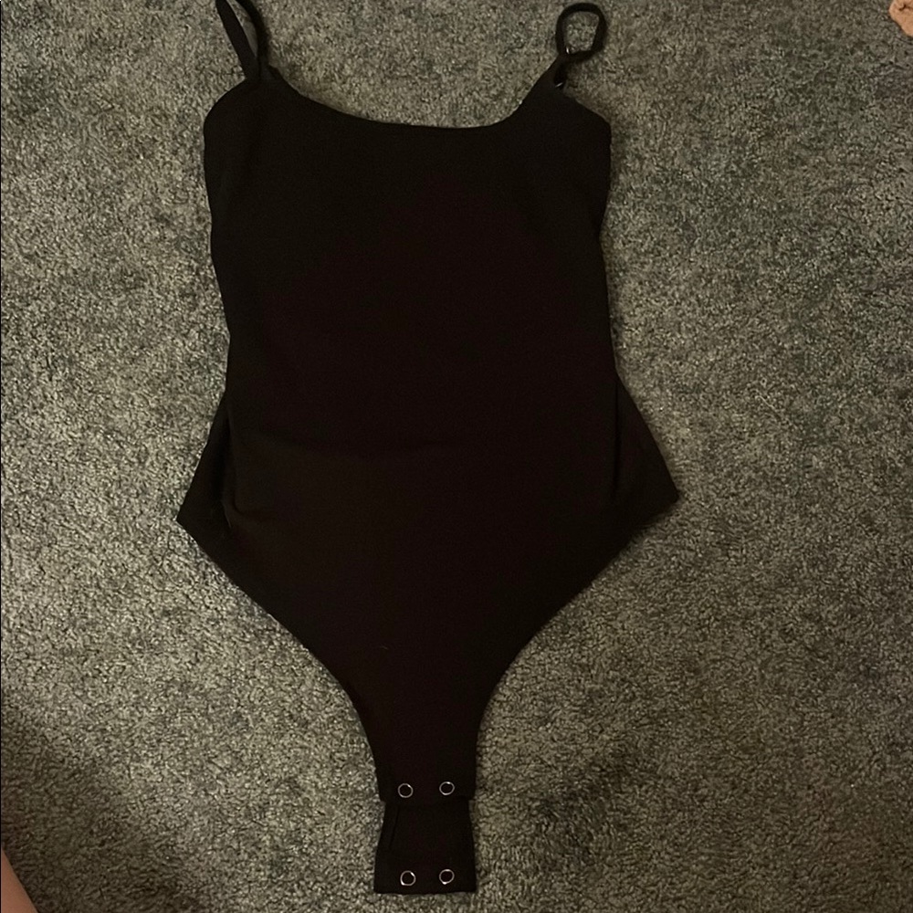 Black Bodysuit with Adjustable Straps